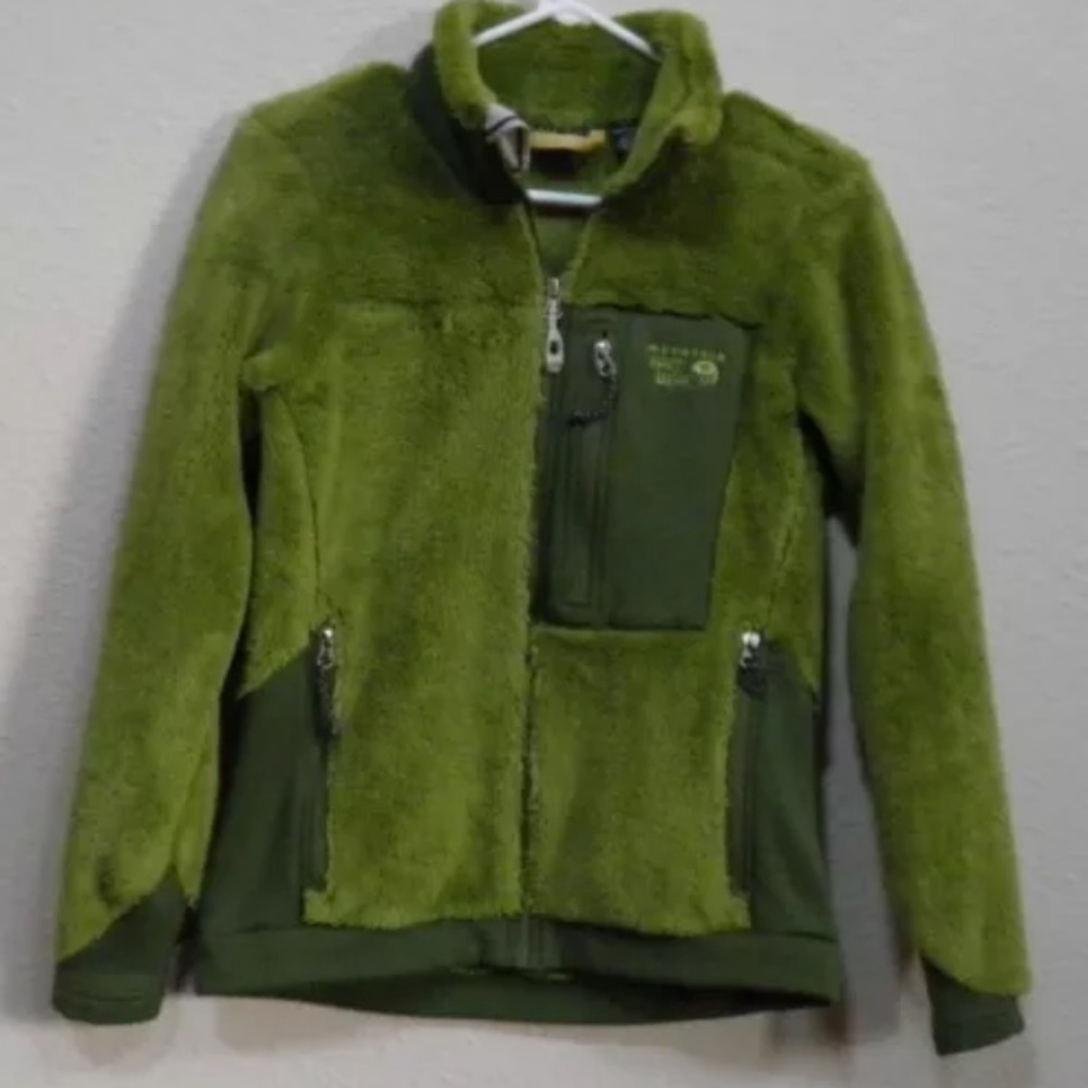 Size Large Women’s Mountain HARD WEAR Jacket Green Monkey Fleece!